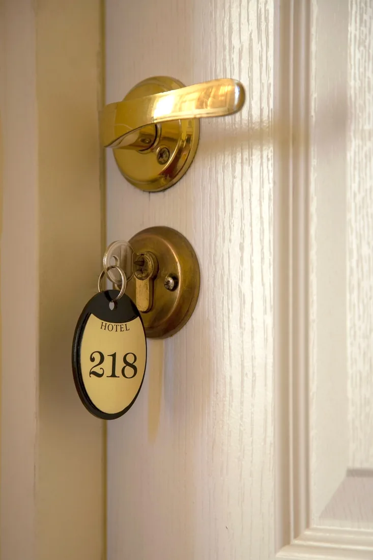 Key left in an office door lock